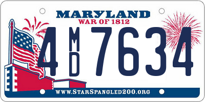 MD license plate 4MD7634