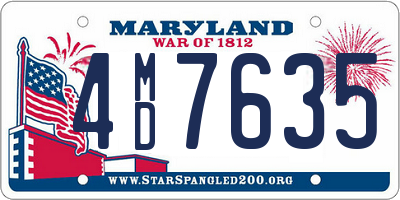 MD license plate 4MD7635