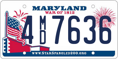 MD license plate 4MD7636