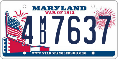 MD license plate 4MD7637