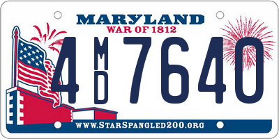 MD license plate 4MD7640