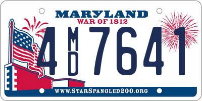 MD license plate 4MD7641