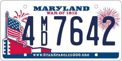 MD license plate 4MD7642