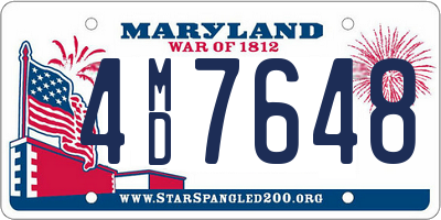 MD license plate 4MD7648