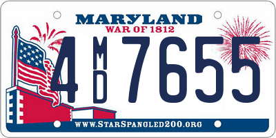 MD license plate 4MD7655