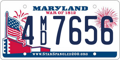 MD license plate 4MD7656