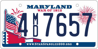 MD license plate 4MD7657