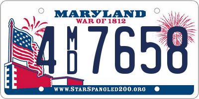 MD license plate 4MD7658