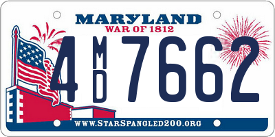 MD license plate 4MD7662