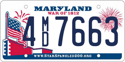 MD license plate 4MD7663