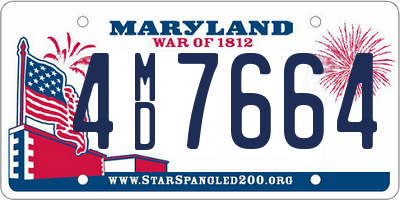 MD license plate 4MD7664