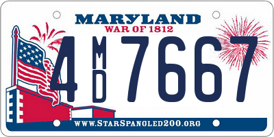 MD license plate 4MD7667