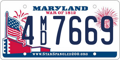 MD license plate 4MD7669