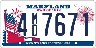 MD license plate 4MD7671