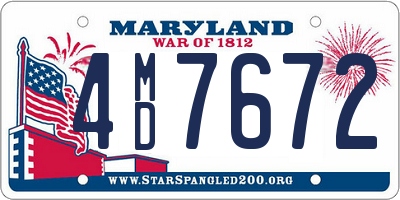 MD license plate 4MD7672