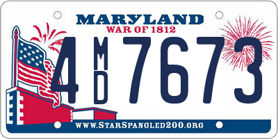 MD license plate 4MD7673