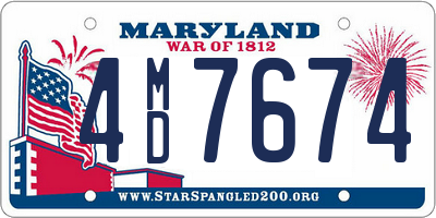 MD license plate 4MD7674