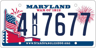 MD license plate 4MD7677