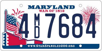 MD license plate 4MD7684