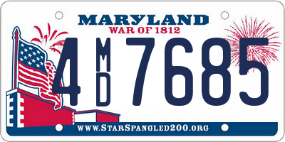 MD license plate 4MD7685