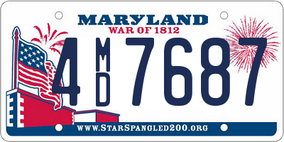 MD license plate 4MD7687