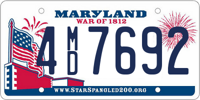 MD license plate 4MD7692