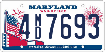 MD license plate 4MD7693