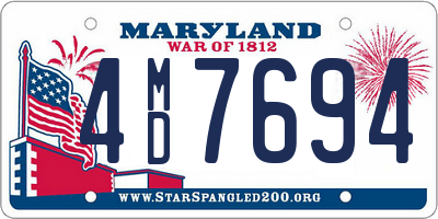 MD license plate 4MD7694