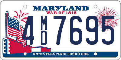 MD license plate 4MD7695