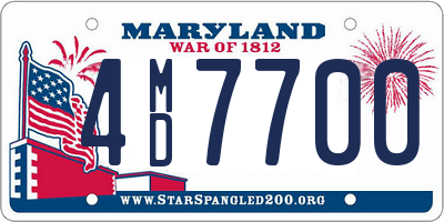 MD license plate 4MD7700