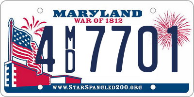 MD license plate 4MD7701