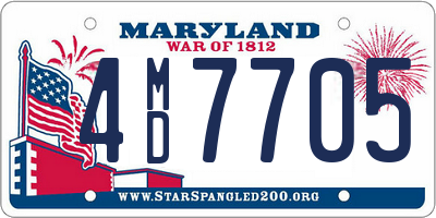 MD license plate 4MD7705