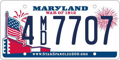 MD license plate 4MD7707