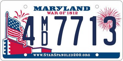 MD license plate 4MD7713