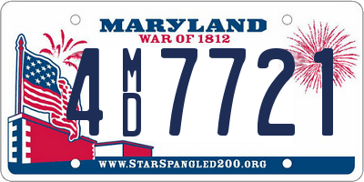 MD license plate 4MD7721