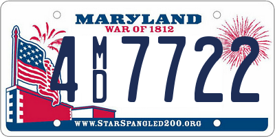 MD license plate 4MD7722