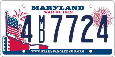 MD license plate 4MD7724