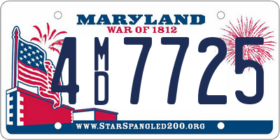 MD license plate 4MD7725