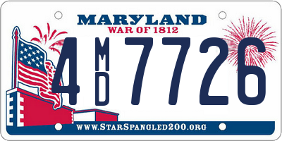 MD license plate 4MD7726