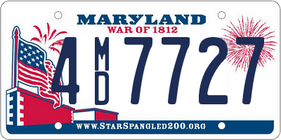 MD license plate 4MD7727