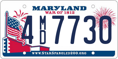 MD license plate 4MD7730