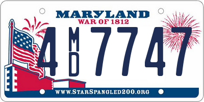 MD license plate 4MD7747