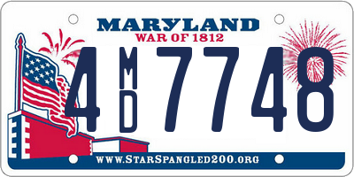 MD license plate 4MD7748