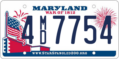 MD license plate 4MD7754