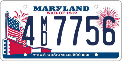 MD license plate 4MD7756