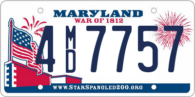 MD license plate 4MD7757