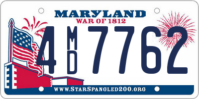 MD license plate 4MD7762