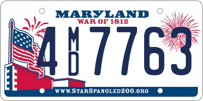 MD license plate 4MD7763