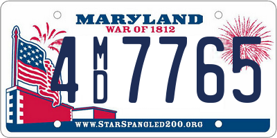 MD license plate 4MD7765