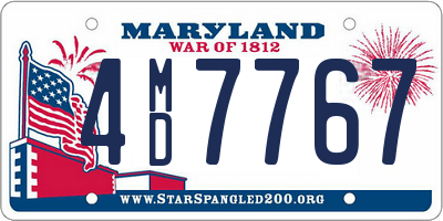 MD license plate 4MD7767